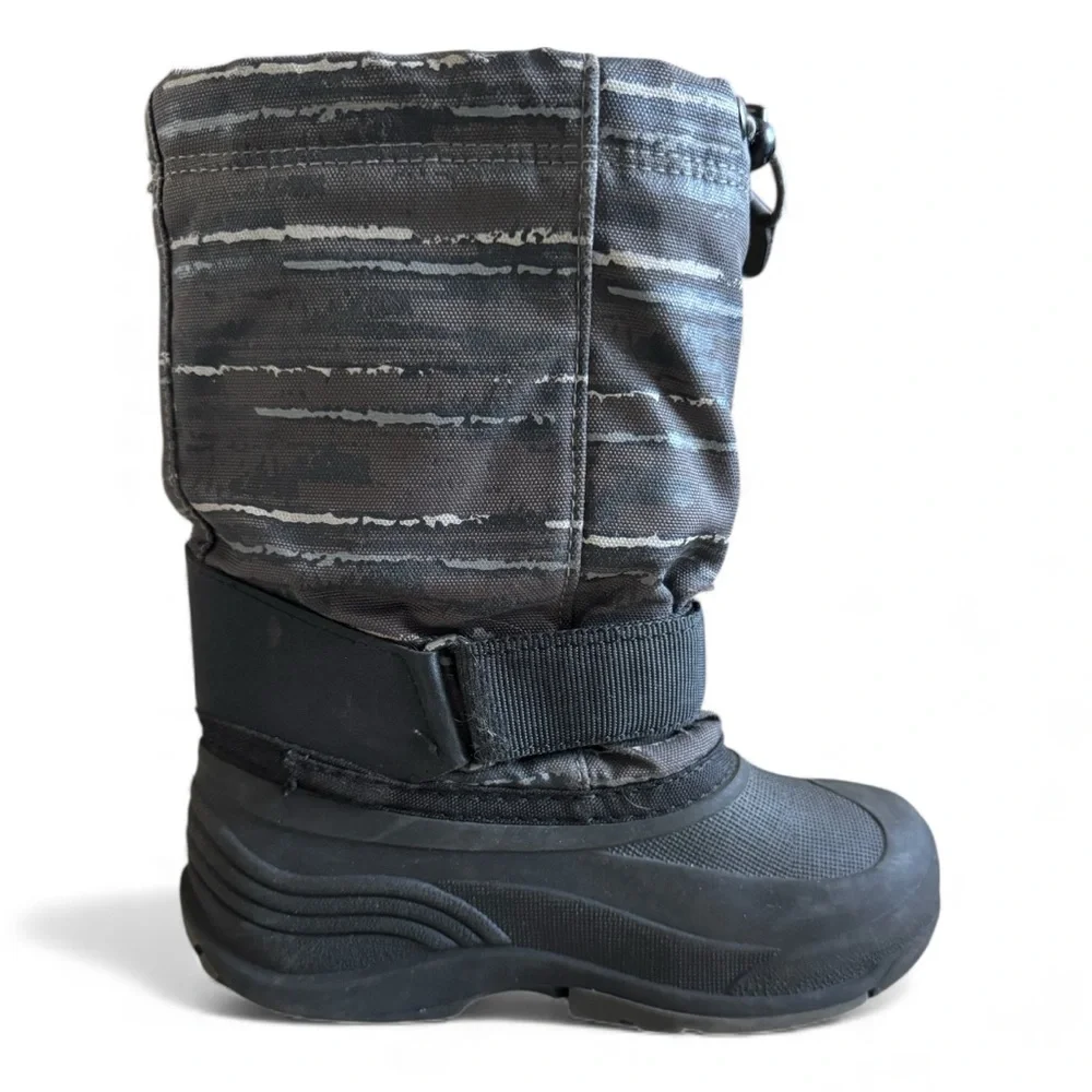 Kamik Kids Waterproof Snow Boots Insulated Warm Winter Shoes Gray Black Size 13